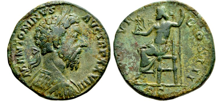 Aureliusページ Marcus Aurelius - Sestertius Jupiter (JA2391) - sestertius Jupiter